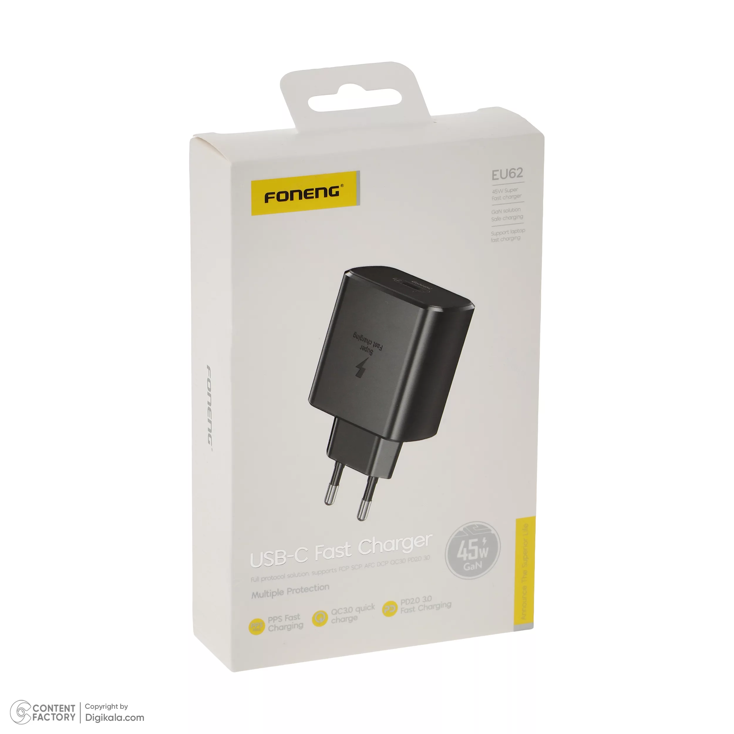 شارژر دیواری 45 وات فوننگ مدل EU62
