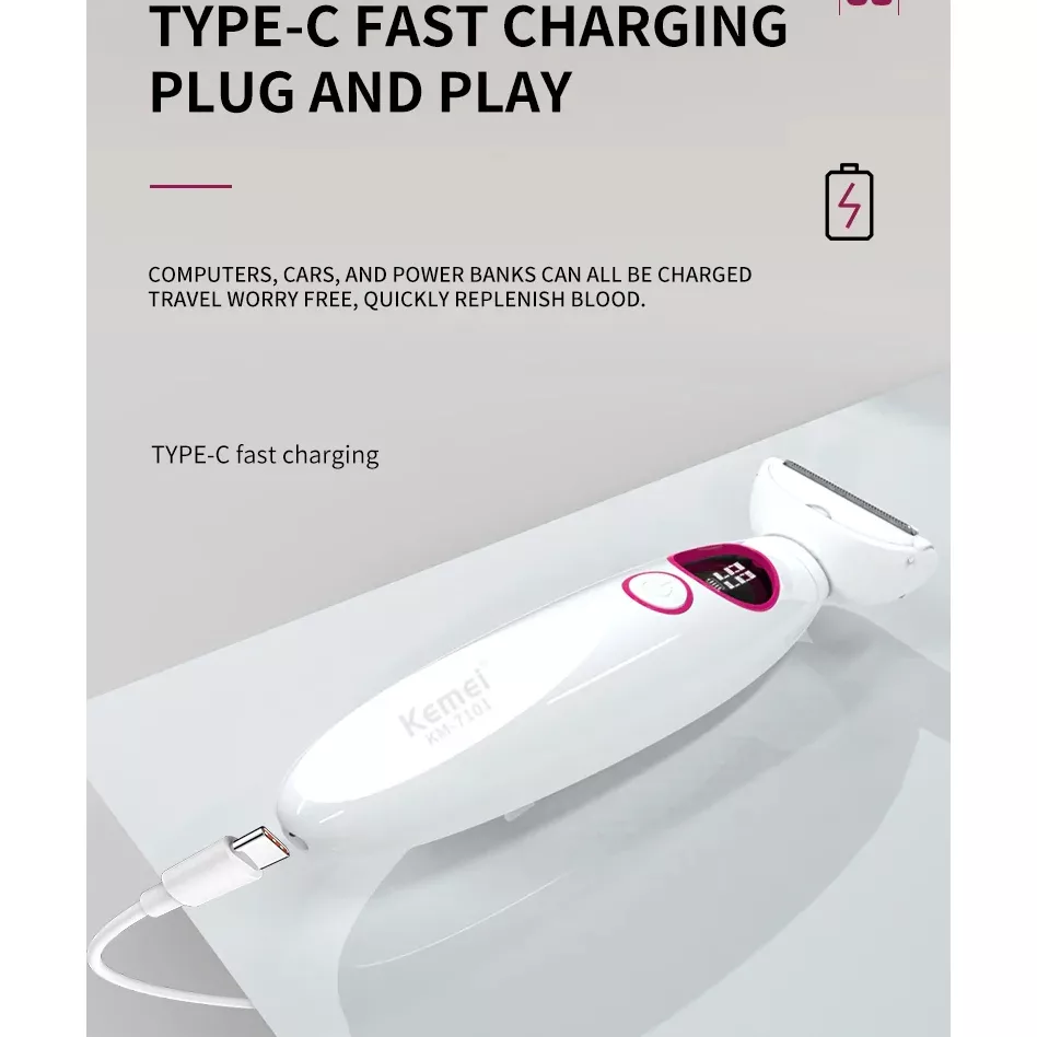 ست اصلاح مو صورت و بدن بانوان کیمی مدل km-7101