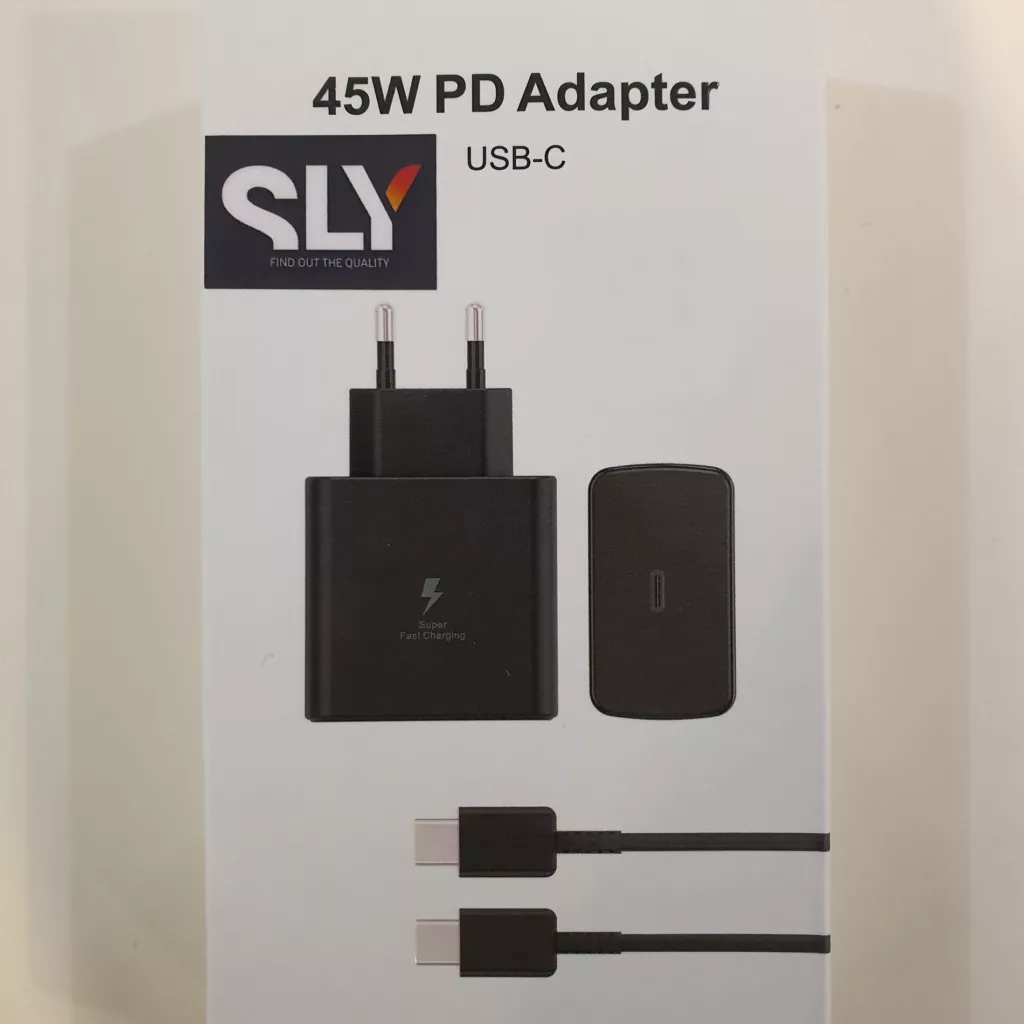 شارژر دیواری 45 وات اس ال وای مدل SAM45WG S23 ULTRA SUPER FAST2 به همراه کابل تبدیل USB-C