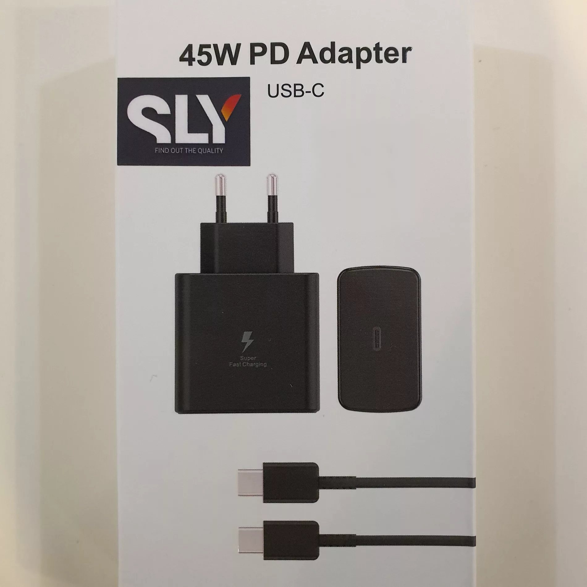 شارژر دیواری 45 وات اس ال وای مدل SAM45WG S23 ULTRA SUPER FAST2 به همراه کابل تبدیل USB-C