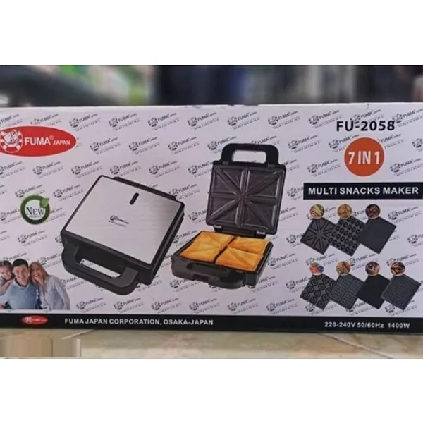 ساندویچ‌ساز چهار خانه فوما مدل  FU-2058 طرح ۷ کاره