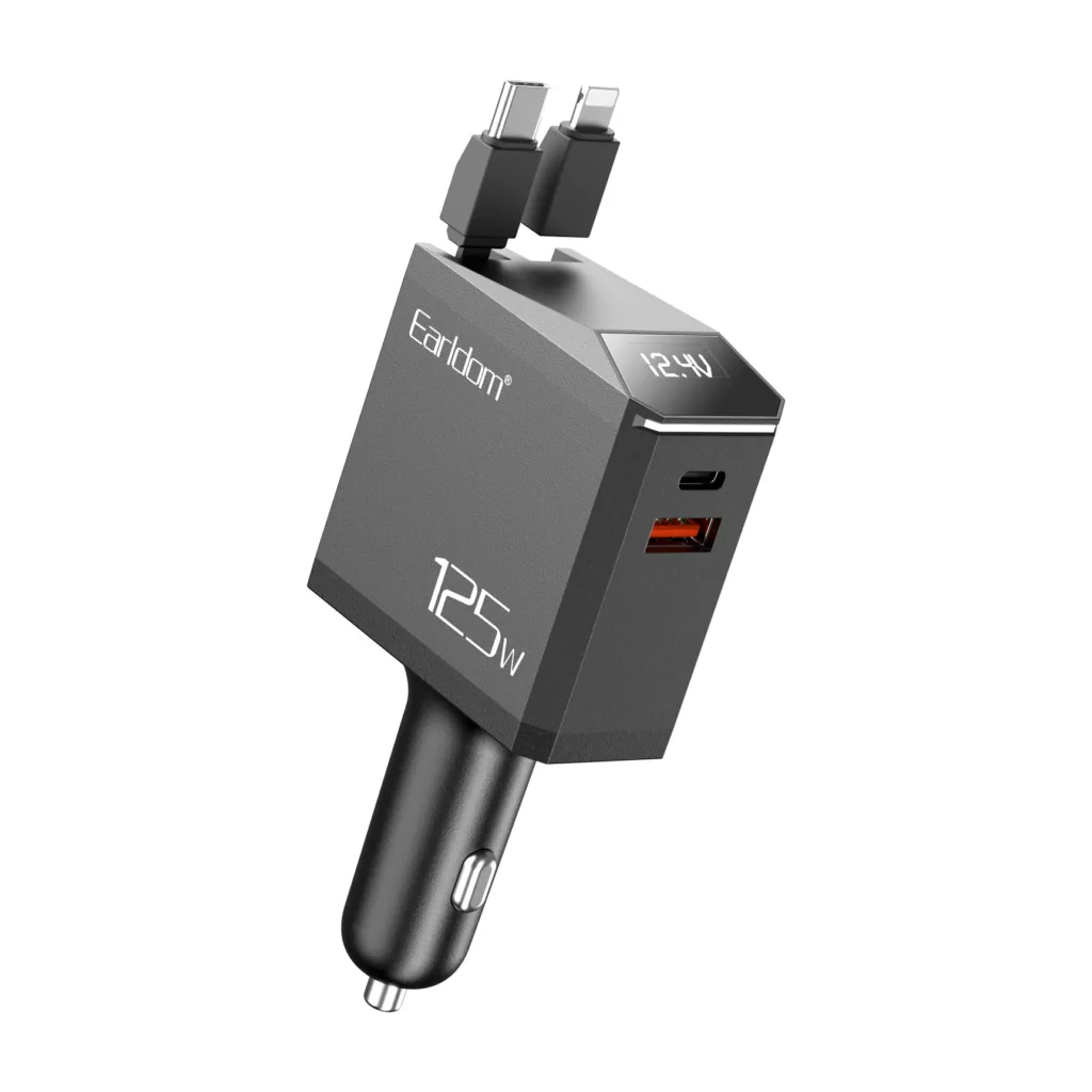 شارژر فندکی 125 وات 4 پورت ارلدام مدل 5IN1 CC47