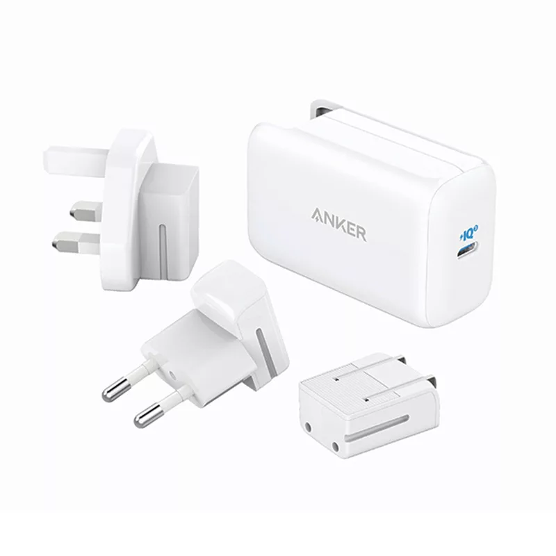 شارژر دیواری انکر مدل A2712H21 PowerPort III 65W Pod به همراه مبدل برق مجموعه 3 عددی
