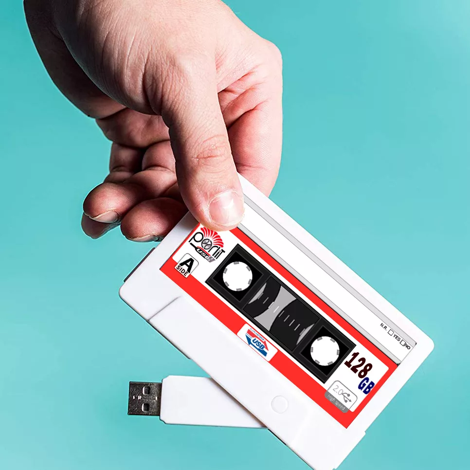 فلش مموری پرلیت یواس بی طرح نوار کاست مدل UM-67-U3.0 ظرفیت 128 گیگابایت