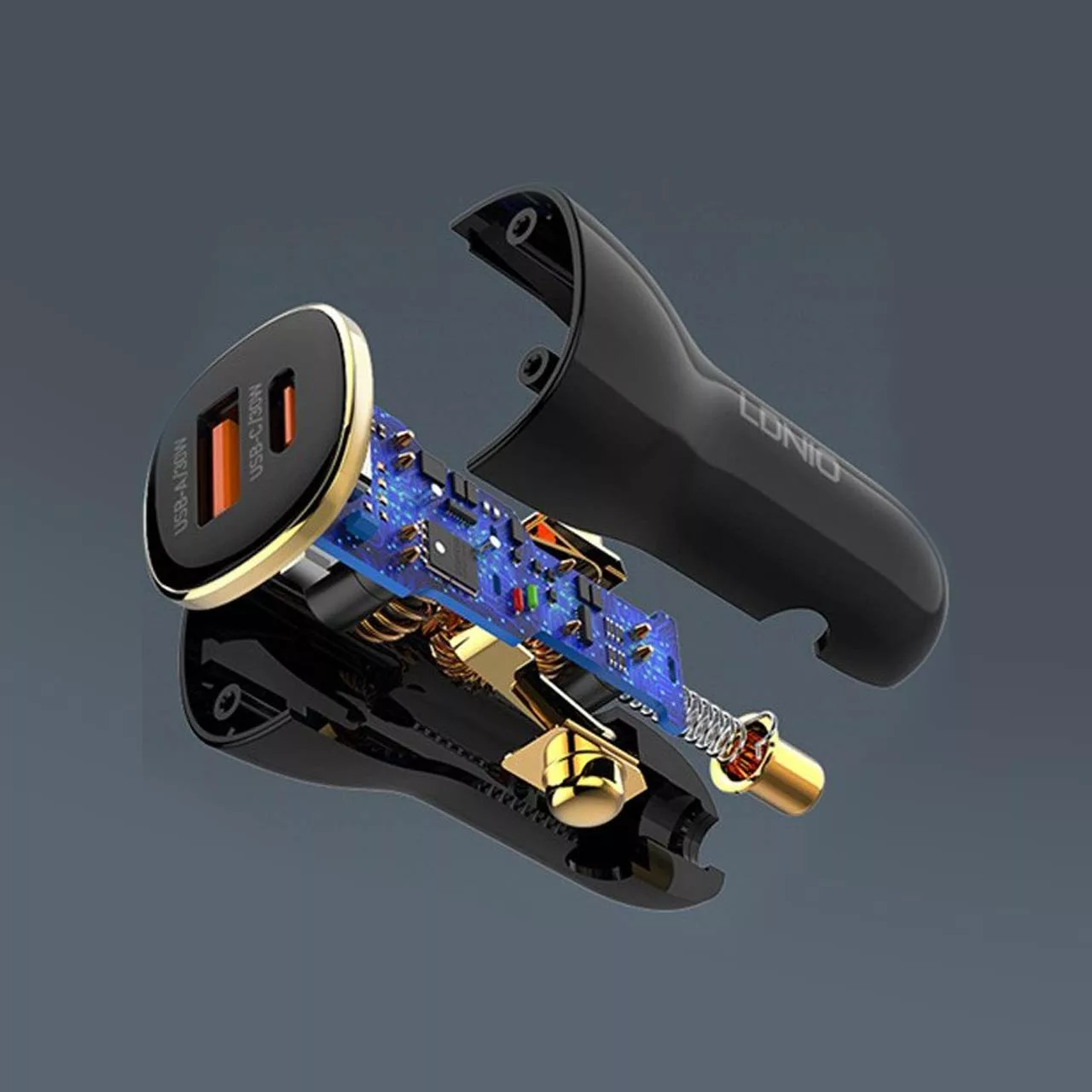 شارژر فندکی 60 وات الدینیو مدل C103