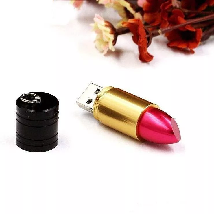 فلش مموری طرح رژ لب طلایی مدل Ul-LS01 ظرفیت 64 گیگابایت