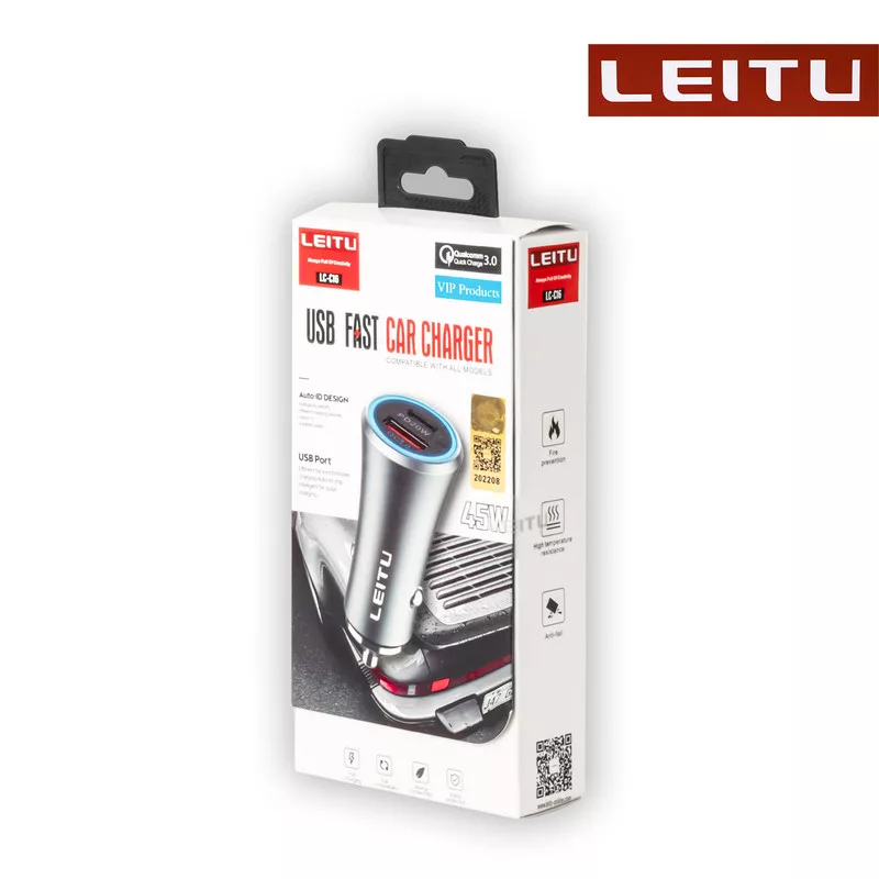 شارژر فندکی 45 وات لیتو مدل LC-C16 به همراه کابل تبدیل microUSB