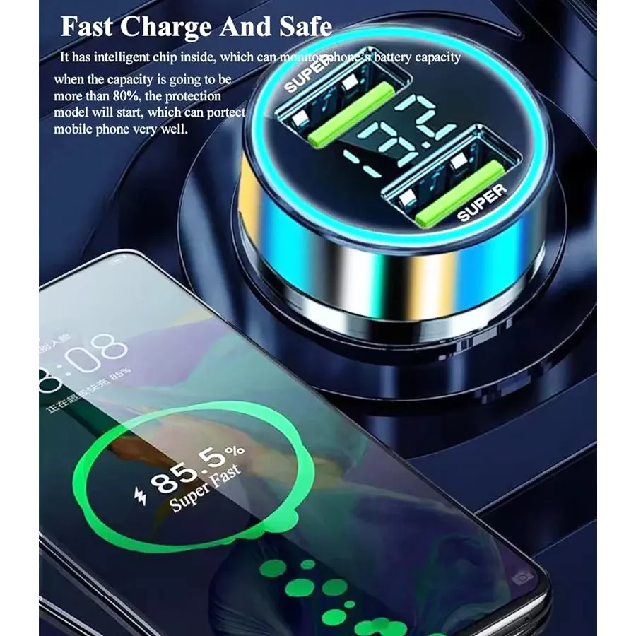 شارژر فندکی 200 وات دو پورت مدل TWOSUPER