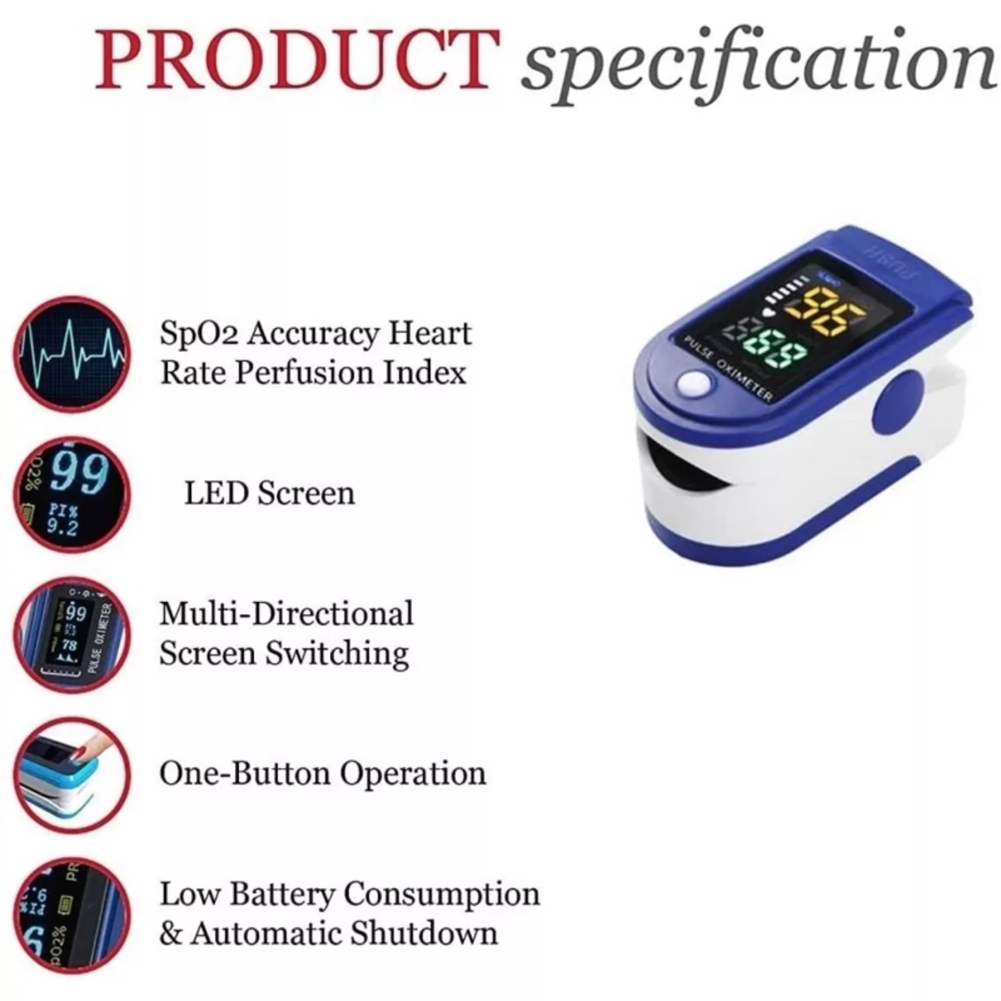 پالس اکسیمتر مدل Lk87