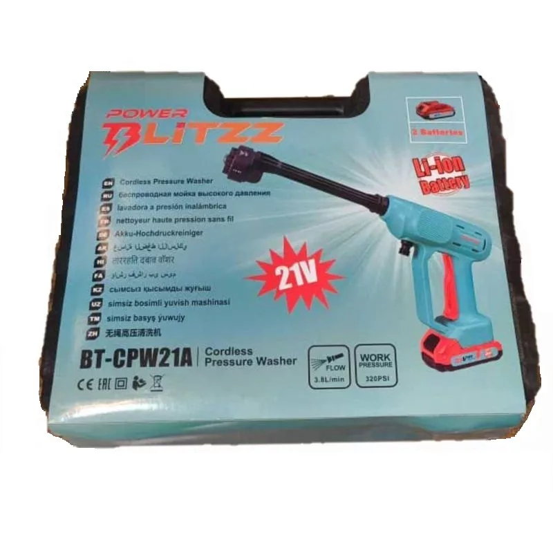 کارواش شارژی 35 بار 140 وات بلیتز مدل cordless pressure washer