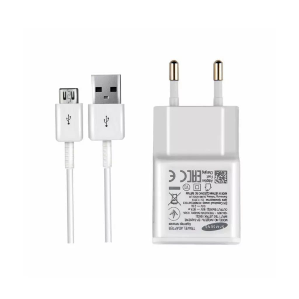 شارژر دیواری مدل A02 به همراه کابل تبدیل microUSB