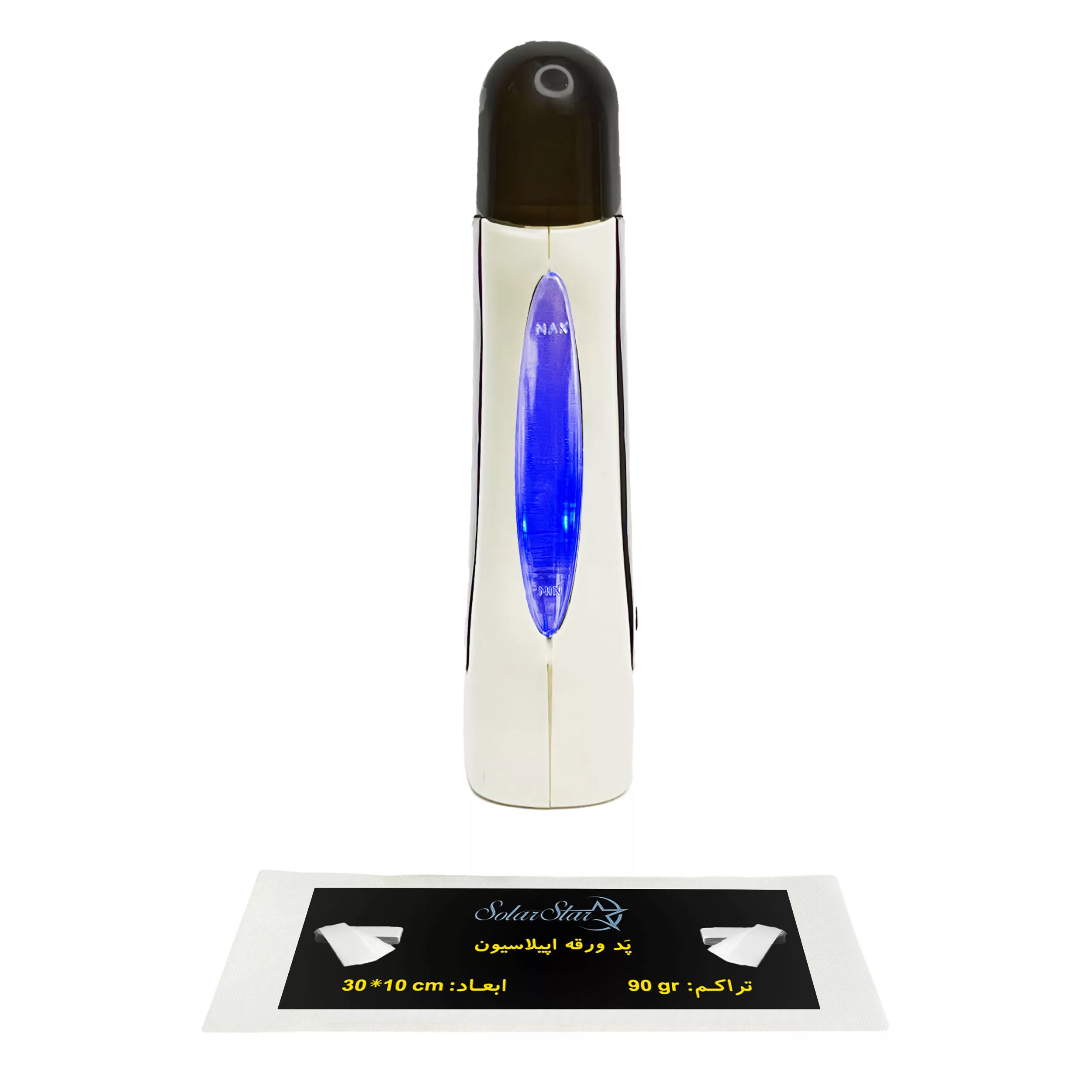 دستگاه موم گرم کن و ذوب وکس خشابی سولار استار مدل 401 به همراه پد اپیلاسیون بسته 10 عددی