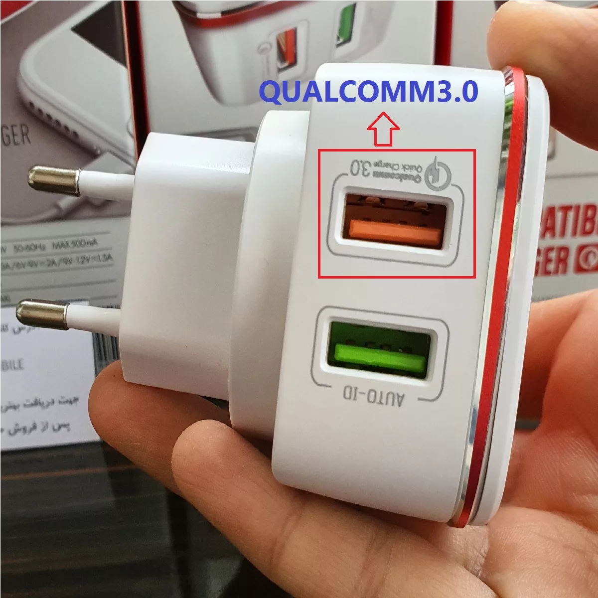 شارژر دیواری الدینیو مدل A2405Q به همراه کابل تبدیل USB-C