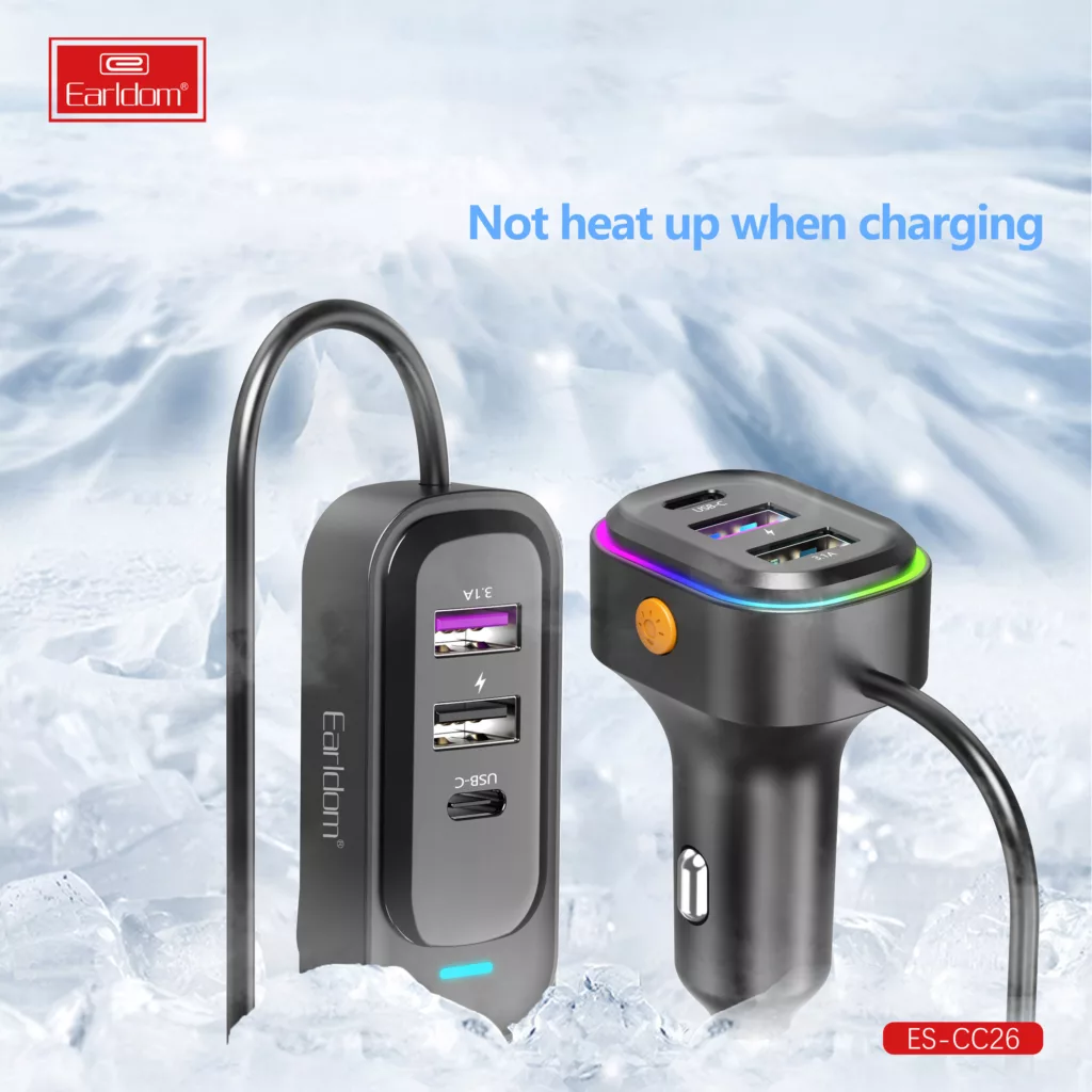 شارژر فندکی 65 وات ارلدام مدل 6IN1 CAR CHARGER CC26