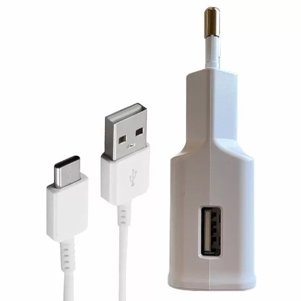 شارژر دیواری 15 وات توربو مدل A50 به همراه کابل تبدیل USB-c
