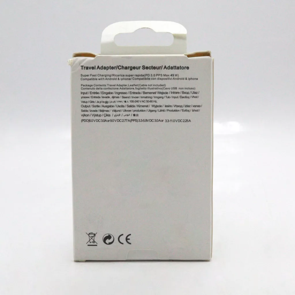 شارژر دیواری 45 وات مدل YP-45W-type-c