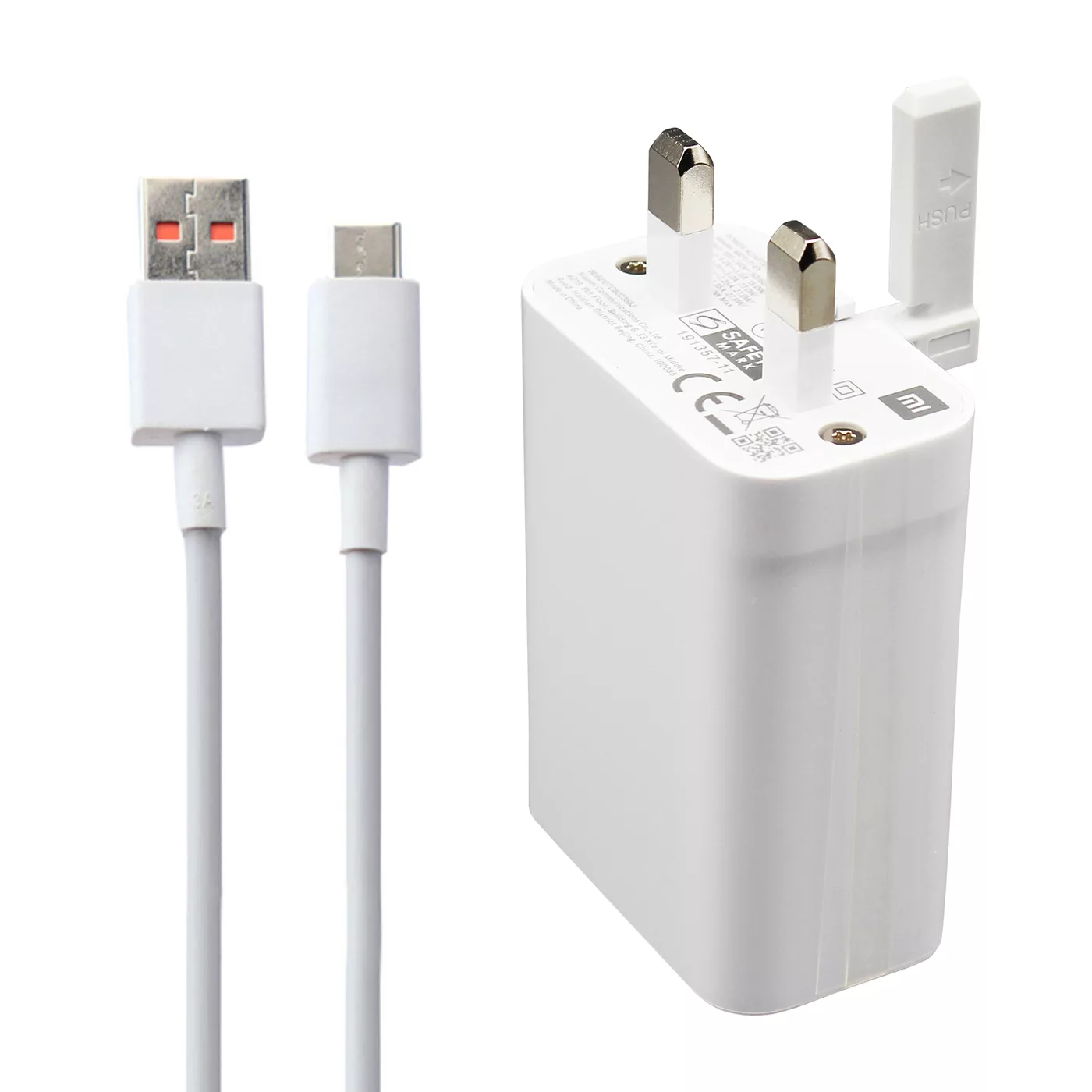 شارژر دیواری شیائومی مدل Redmi Note 10S به همراه کابل تبدیل USB-C