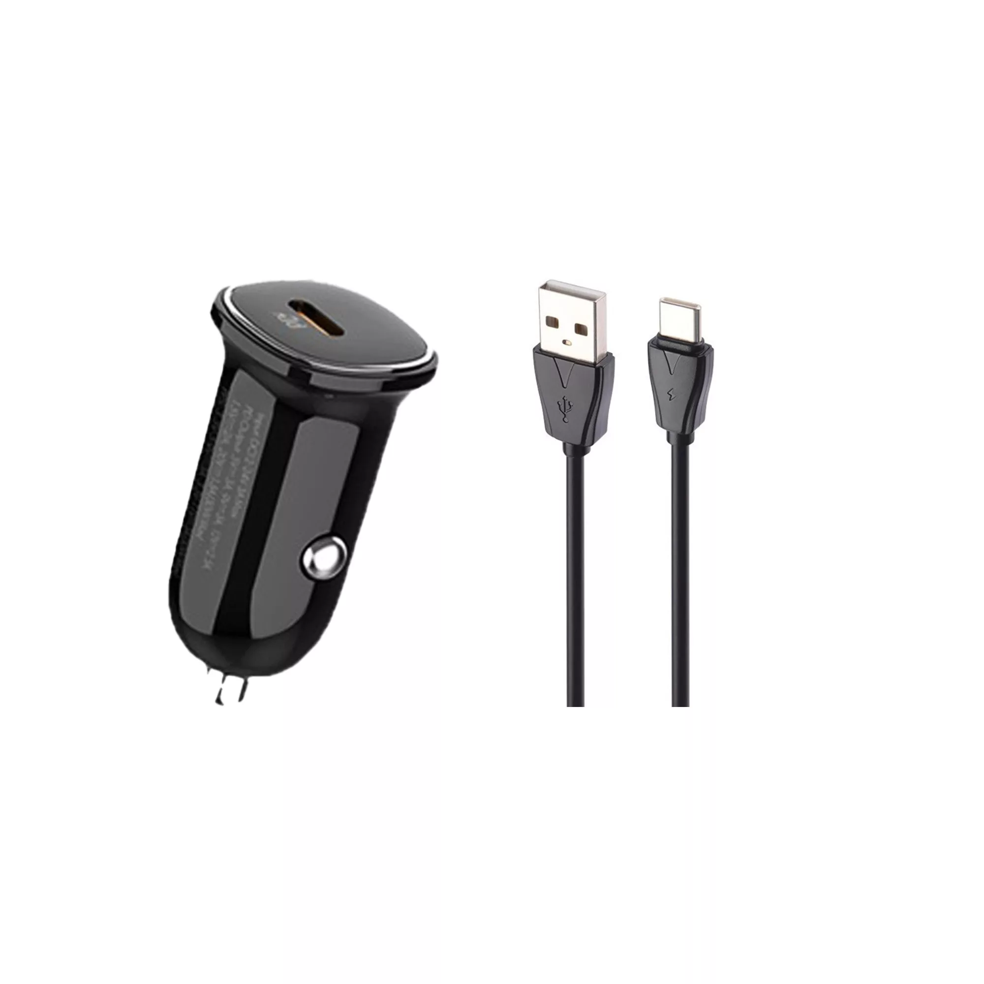 شارژر فندکی 30 وات الدینیو مدل LD-C106 به همراه کابل تبدیل USB-C