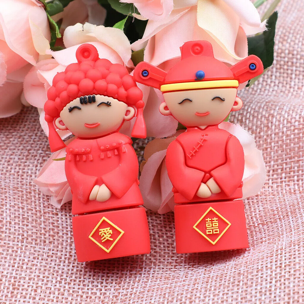 فلش مموری طرح عروس و داماد چینی مدل Ul -Ch-Bridgrom02 ظرفیت 16 گیگابایت مجموعه 2 عددی