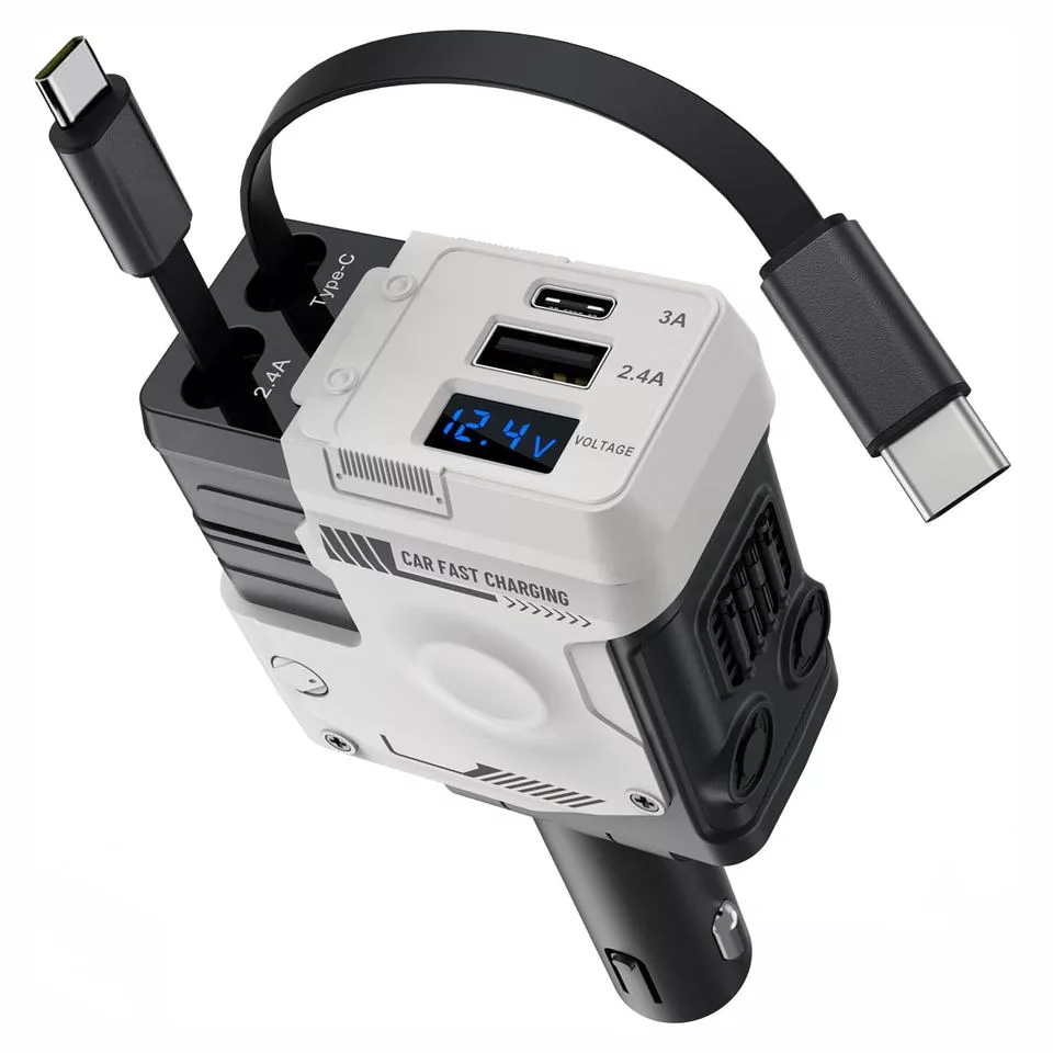 شارژر فندکی 120 وات کد 4in1