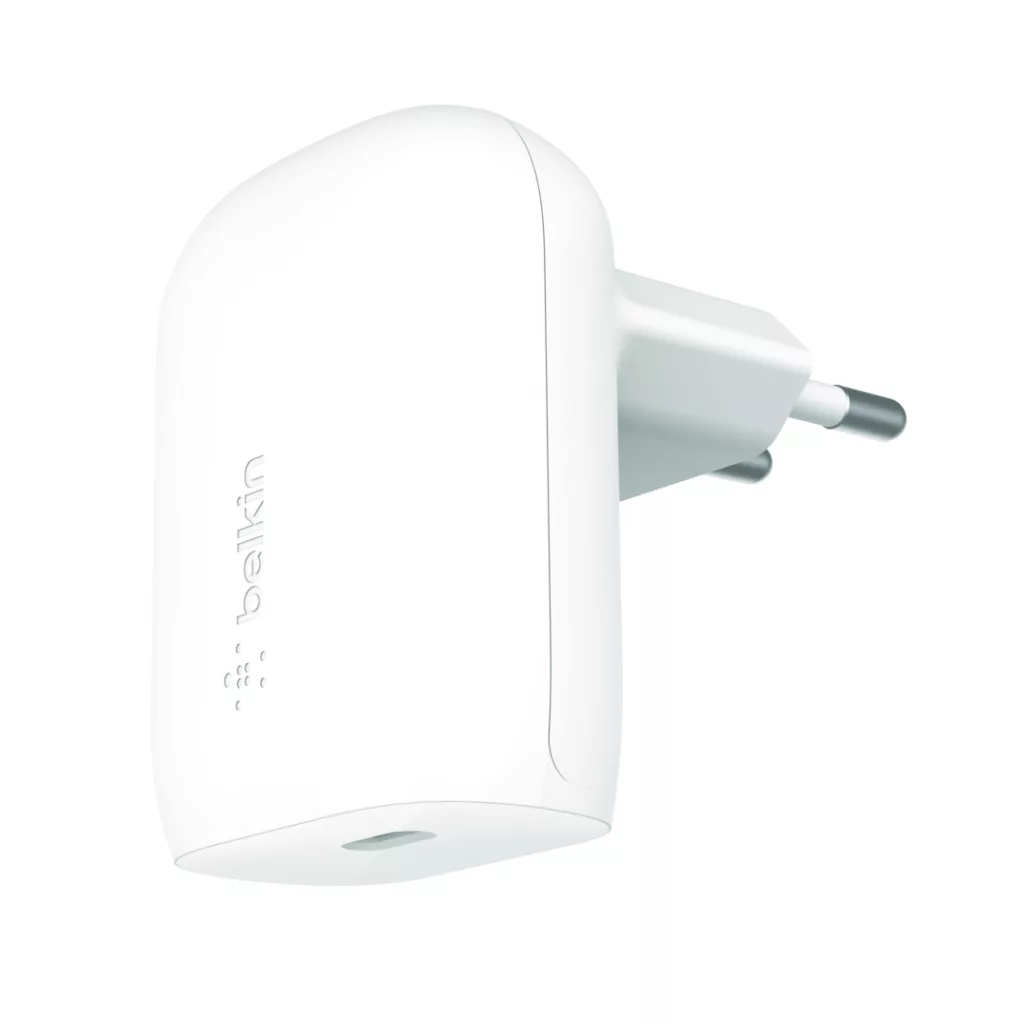 شارژر دیواری بلکین مدل WCA005vf1MWH-B5 USB-C PD PPS به همراه کابل لایتنینگ