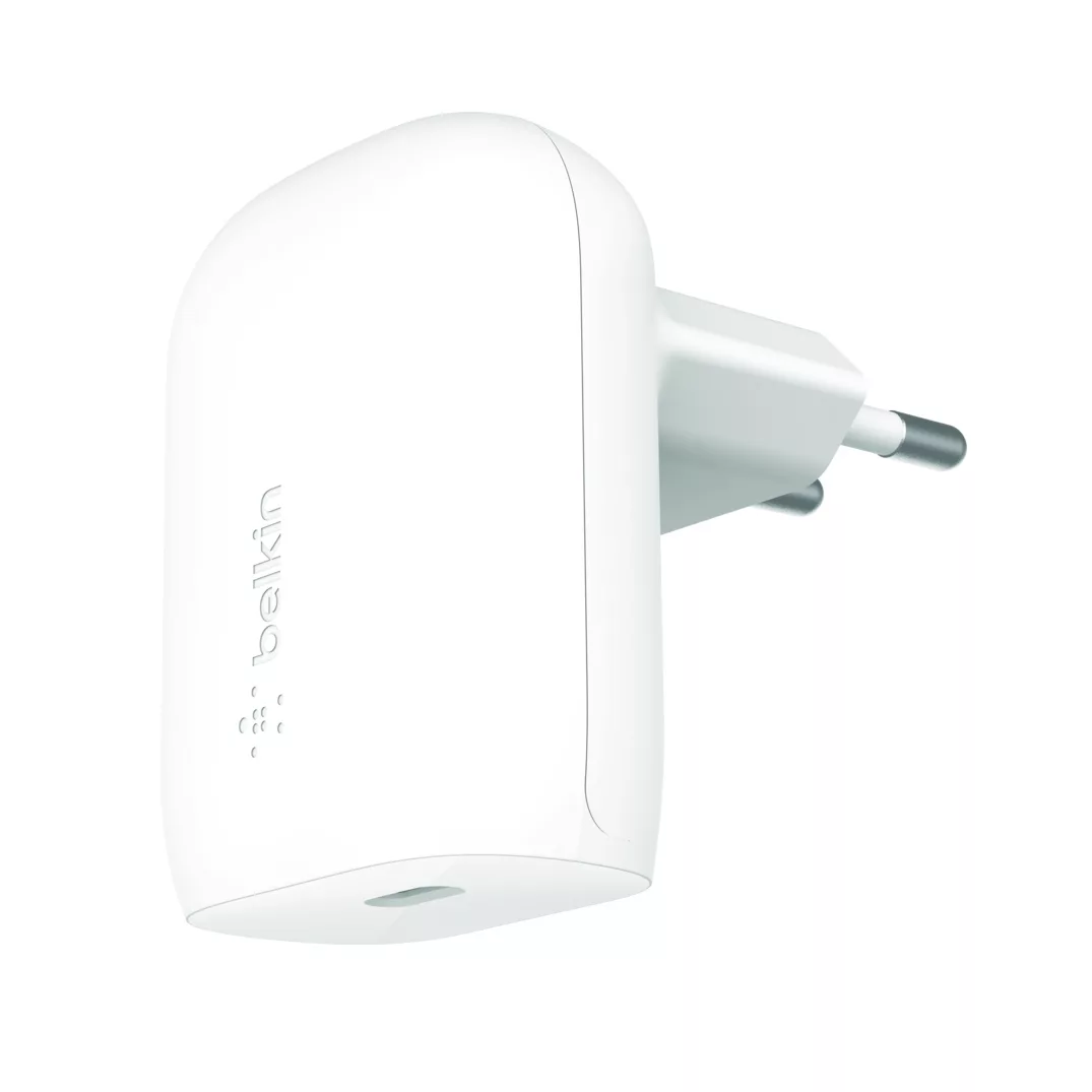 شارژر دیواری بلکین مدل WCA005vf1MWH-B5 USB-C PD PPS به همراه کابل لایتنینگ