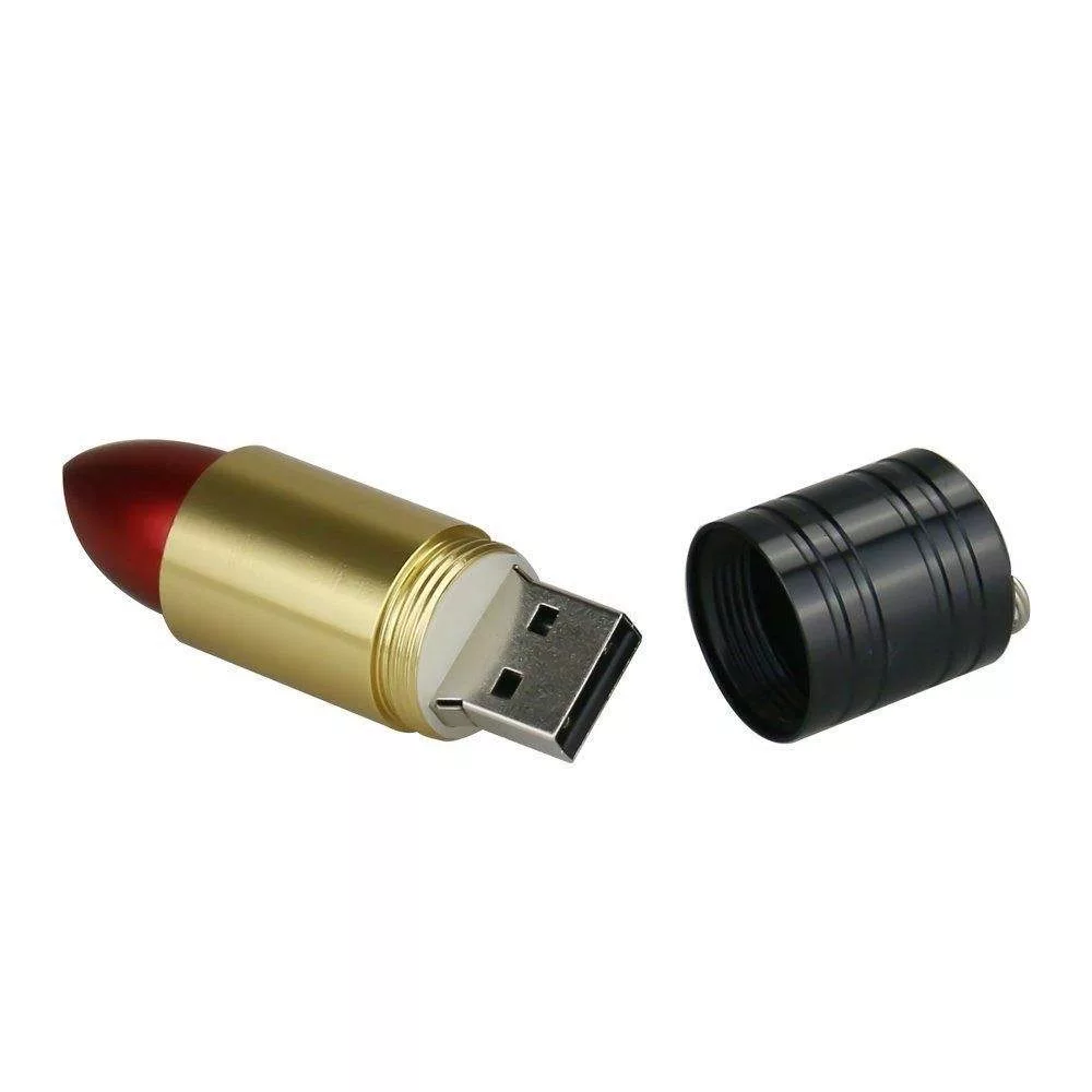 فلش مموری طرح رژ لب طلایی مدل Ul-LS01 ظرفیت 64 گیگابایت