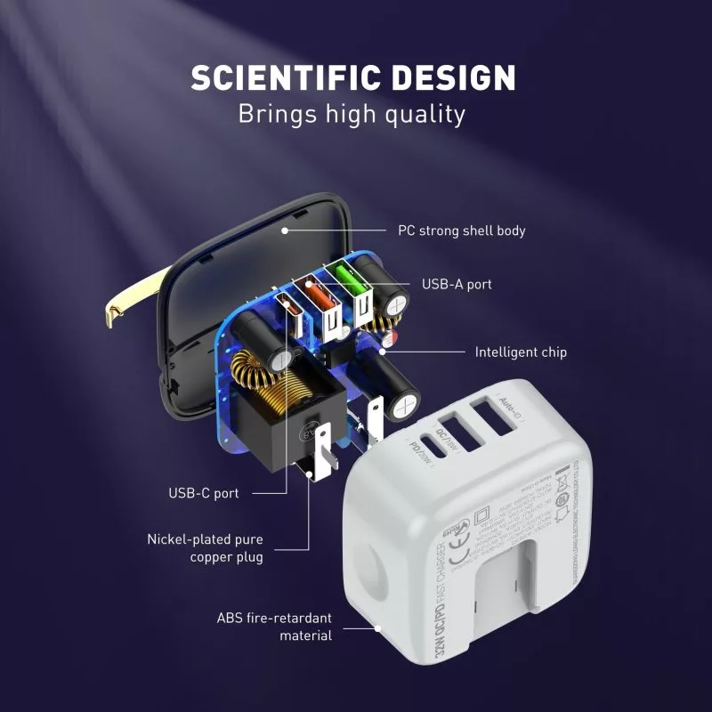 شارژر دیواری الدینیو مدل A3513Q به همراه کابل usb-c