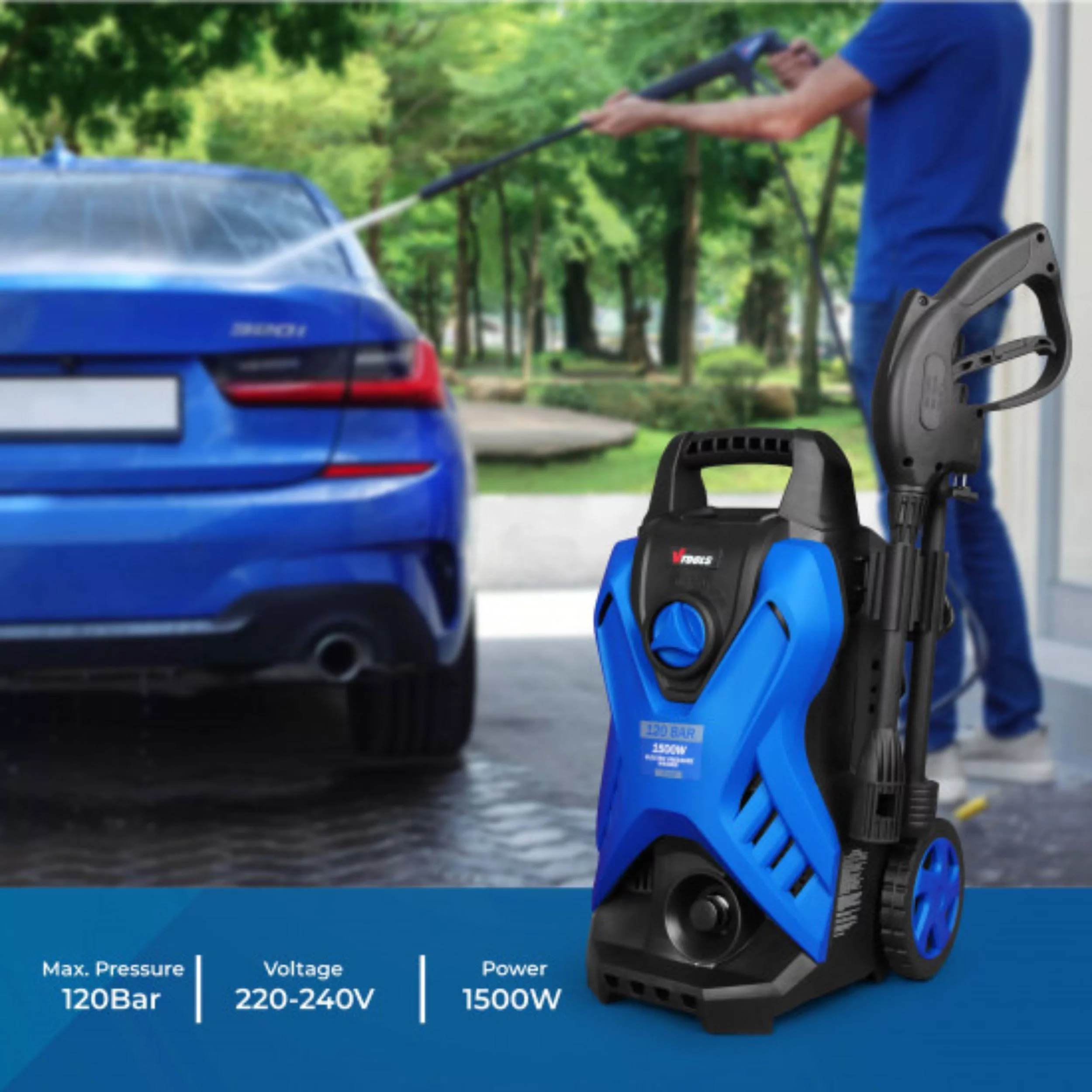 کارواش ذغالی 120 بار 1500 وات وی تولز مدل 1509 VT