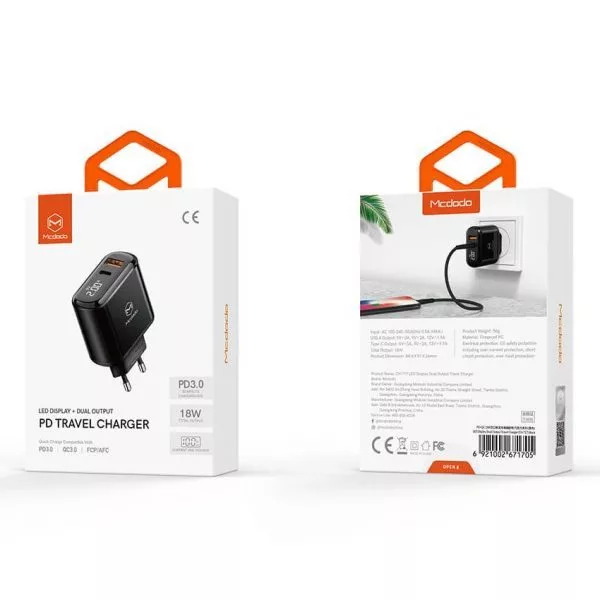 شارژر دیواری 20 وات مک دودو مدل CH-7170