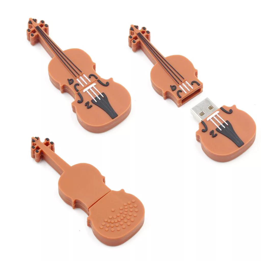 فلش مموری طرح ویولون مدل Ul-PVC-Violin03 ظرفیت 128 گیگابایت
