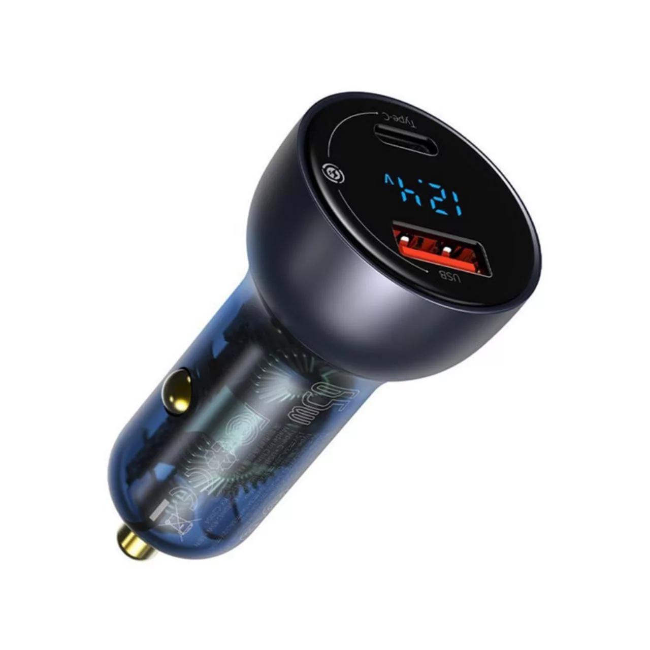 شارژر فندکی 65 وات باسئوس مدل Dual Quick Charger-65W