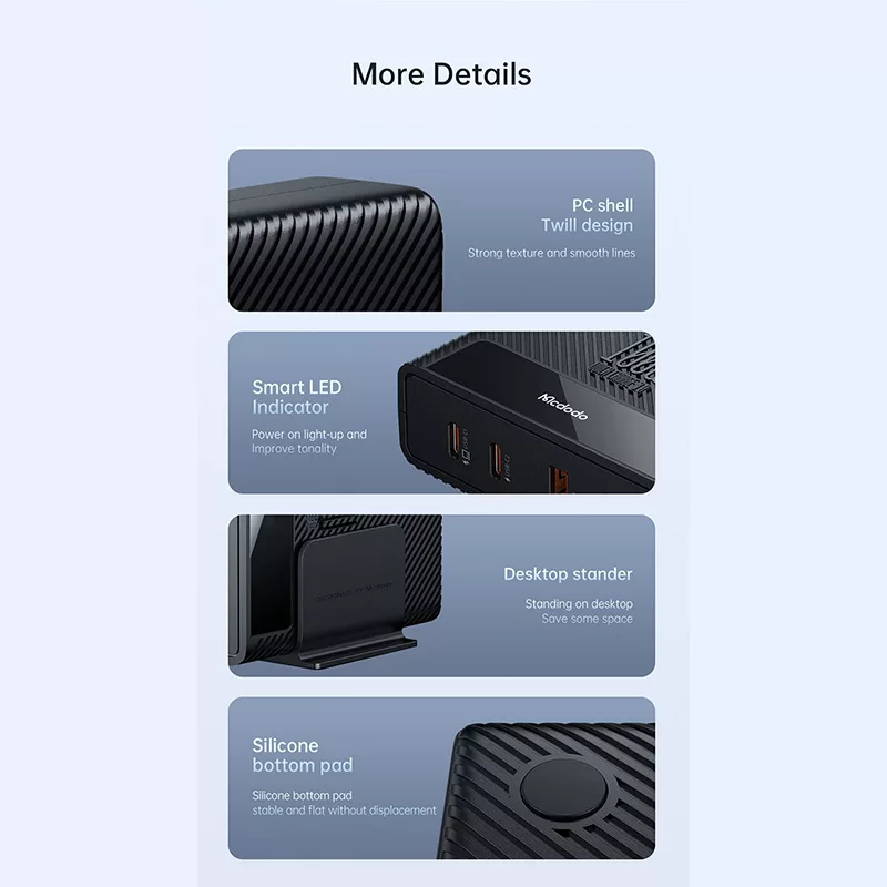 شارژر رو میزی مک دودو مدل CH-1802 طول 1.5 متر