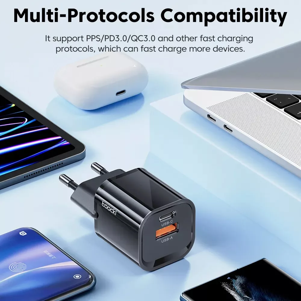 شارژر دیواری 33 وات توکی مدل TCTAC-JCB01