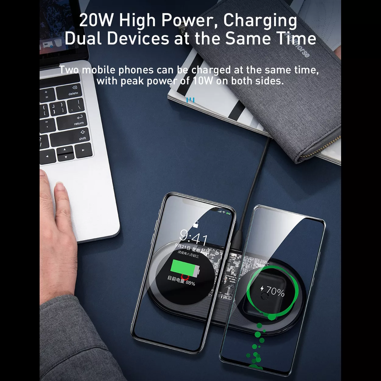 شارژر بی سیم باسئوس مدل TZWXJK- B01