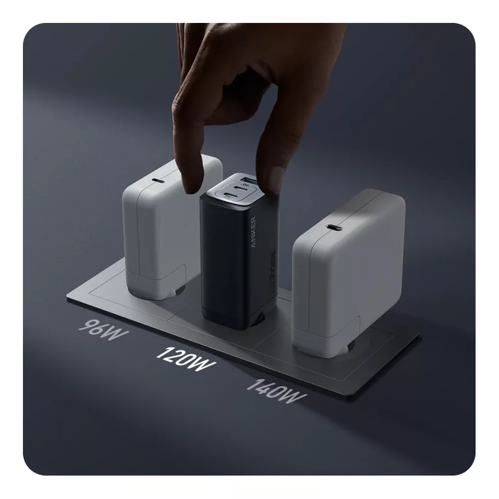 شارژر دیواری 100 وات 3 پورت انکر مدل GanPrime A2148311