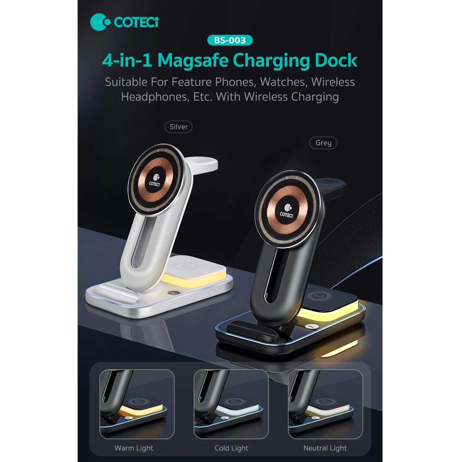 شارژر بی سیم کوتتسی مدل BS-003