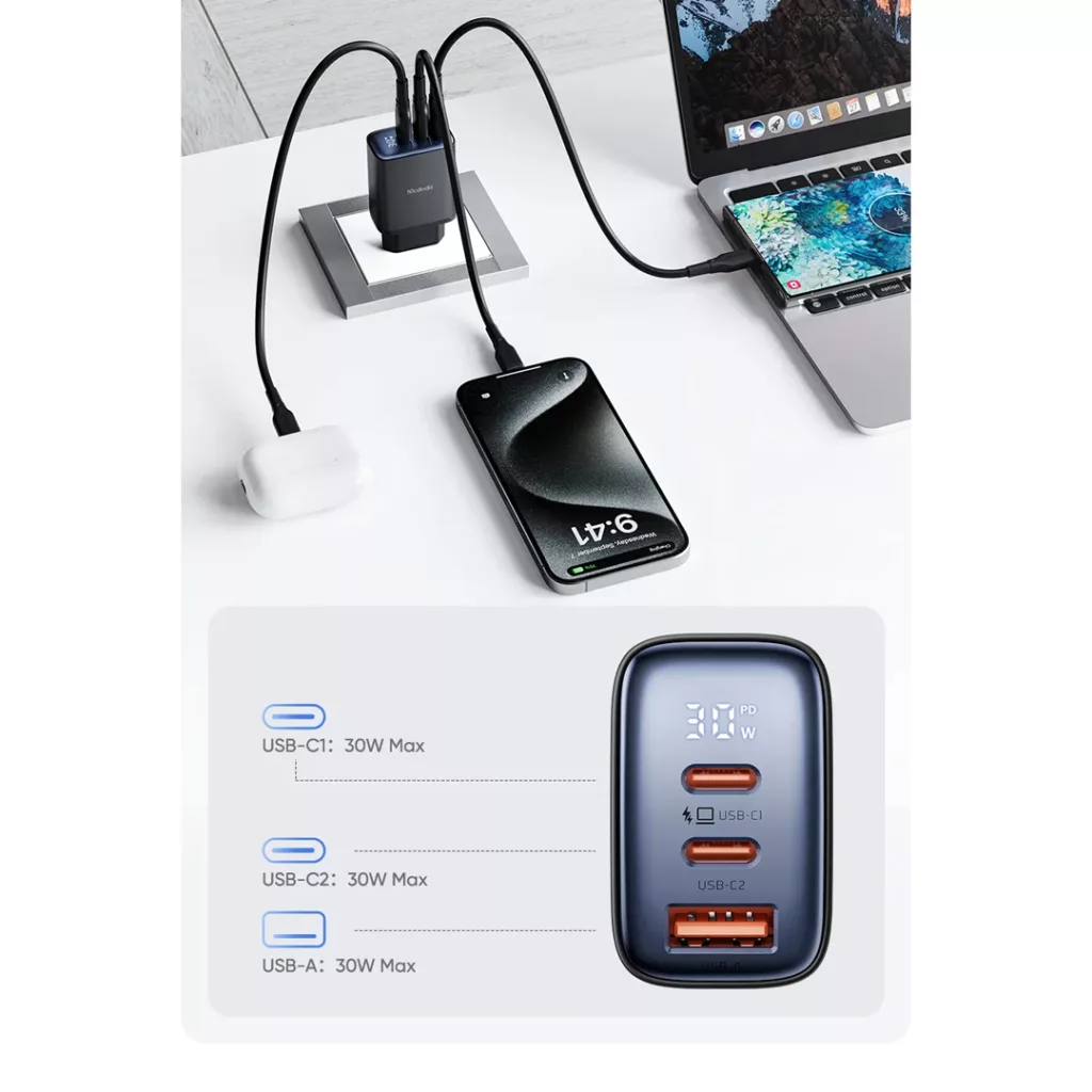 شارژر دیواری 30 وات مک دودو مدل CH-218