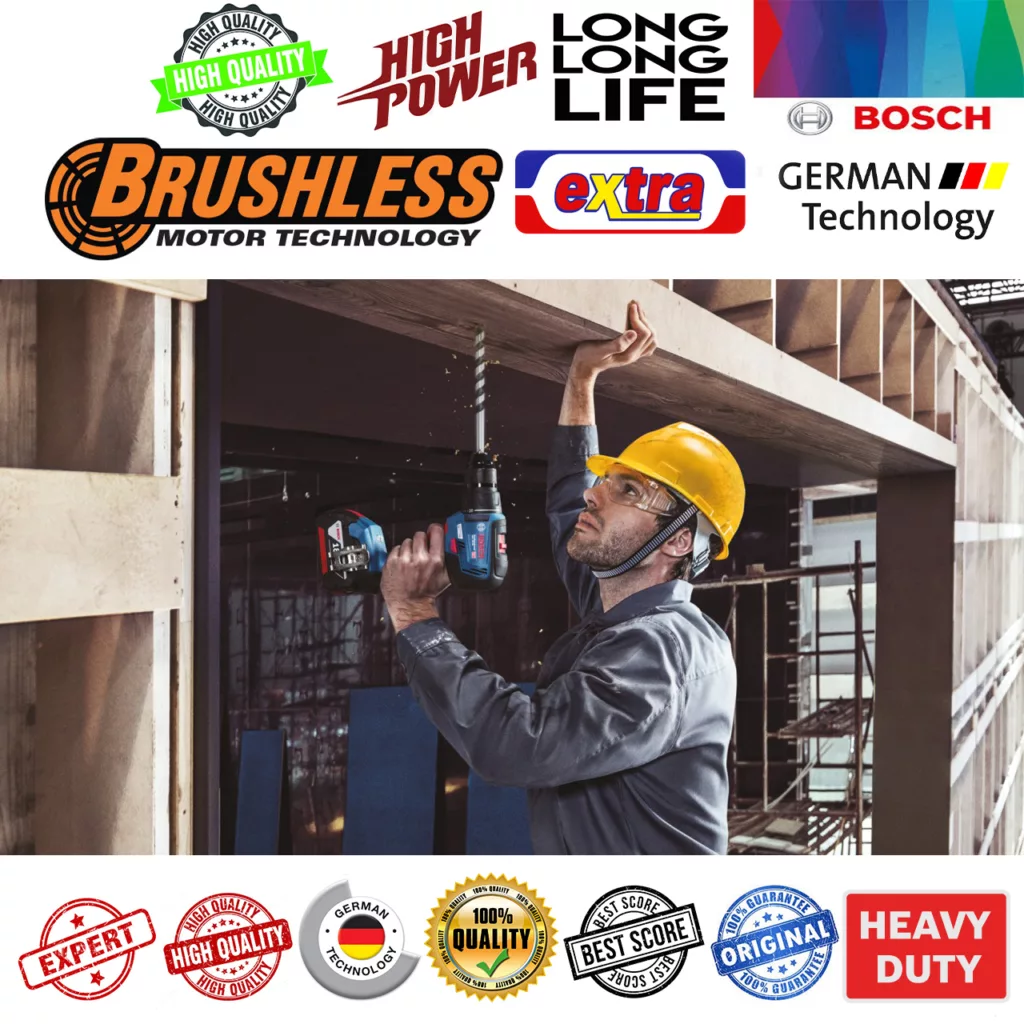 پیچ گوشتی شارژی چکشی بوش مدل بدون ذغال GSB 18V-50 Brushless Professional