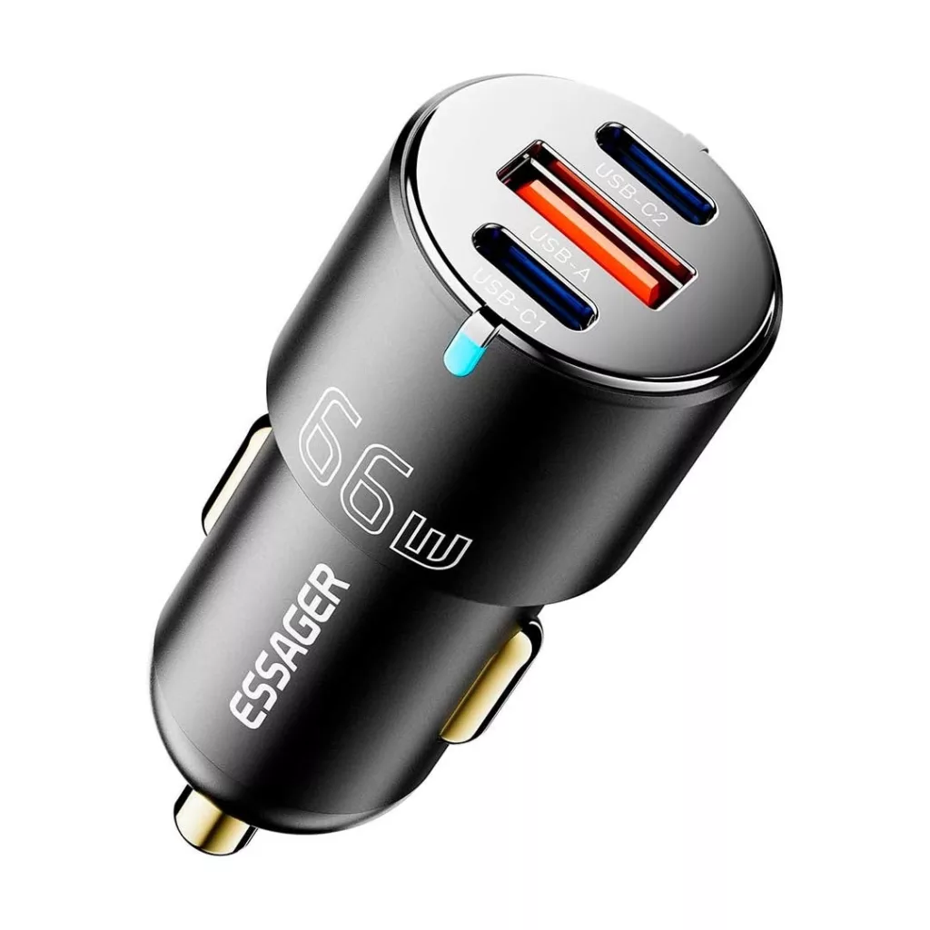 شارژر فندکی 66 وات اساگر مدل مولتی پورت