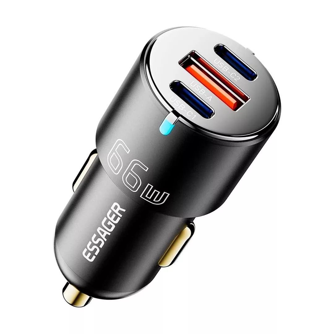 شارژر فندکی 66 وات اساگر مدل مولتی پورت