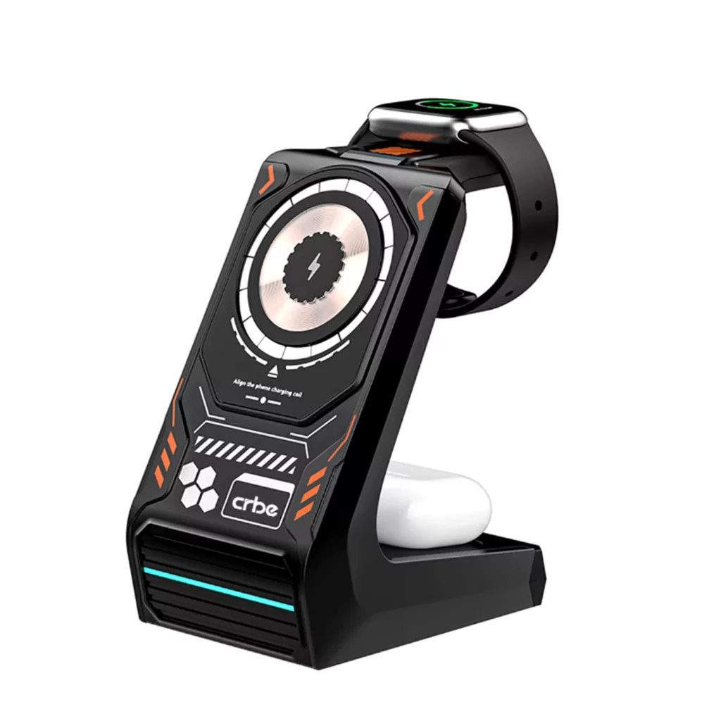 شارژر  رو میزی بی سیم 15وات  کربی مدل  W102 3IN1