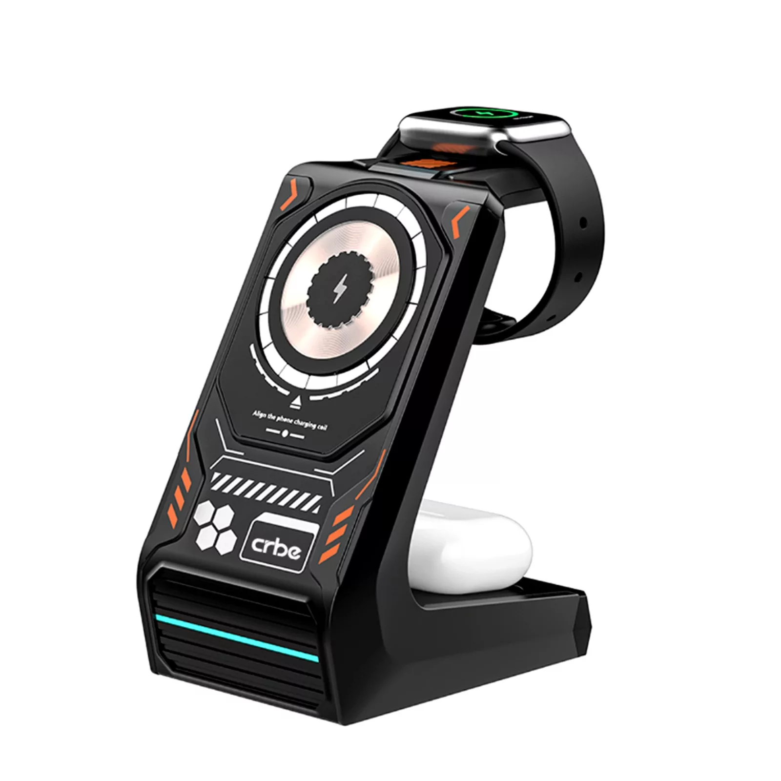 شارژر  رو میزی بی سیم 15وات  کربی مدل  W102 3IN1