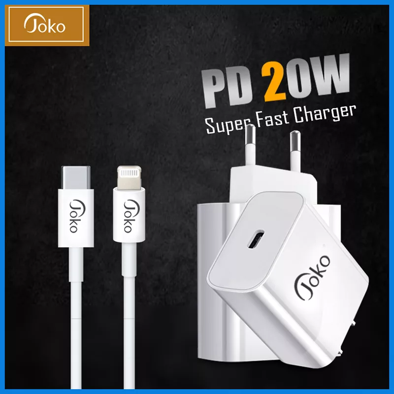 شارژر دیواری 20 وات جوکو مدل JK78-PX11 به همرا کابل تبدیل لایتنینگ