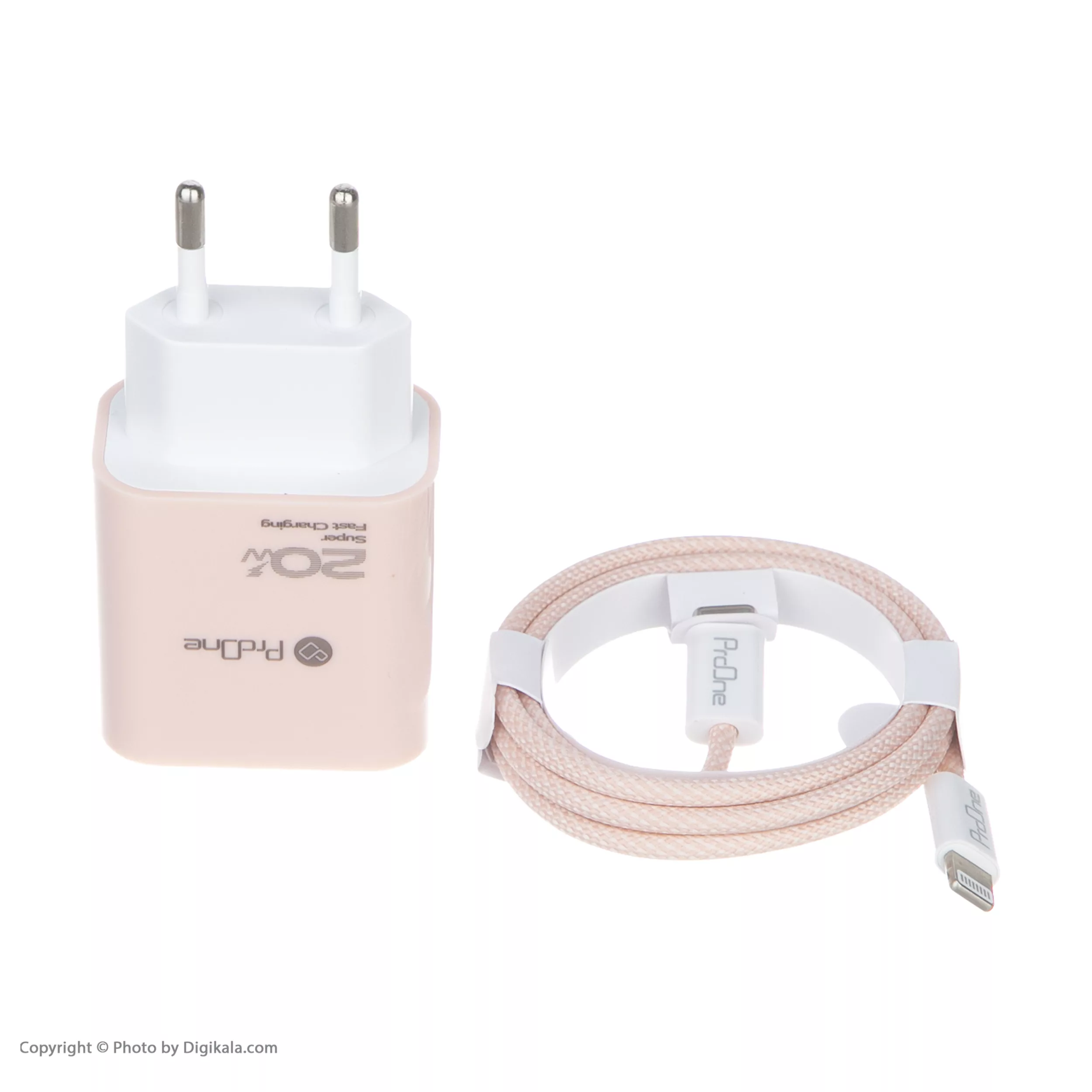 شارژر دیواری 20 وات پرووان مدل PWC540 به همراه کابل تبدیل لایتنینگ