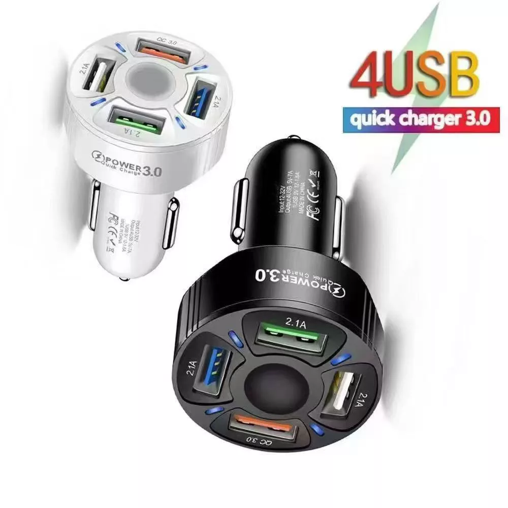 شارژر فندکی 30 وات چهار پورت مدل BK-360