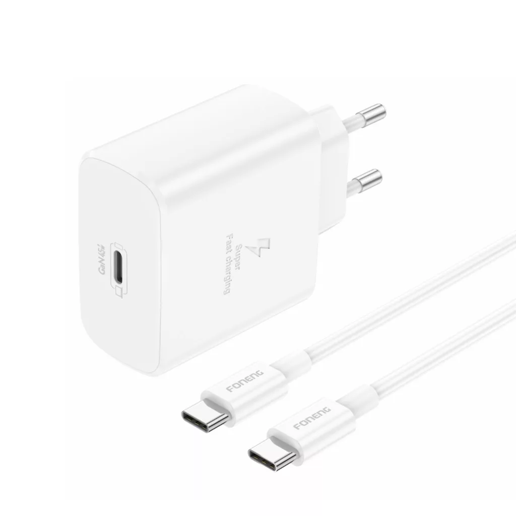 شارژر دیواری 45 وات فوننگ مدل S24 Ultra به همراه کابل تبدیل USB-C