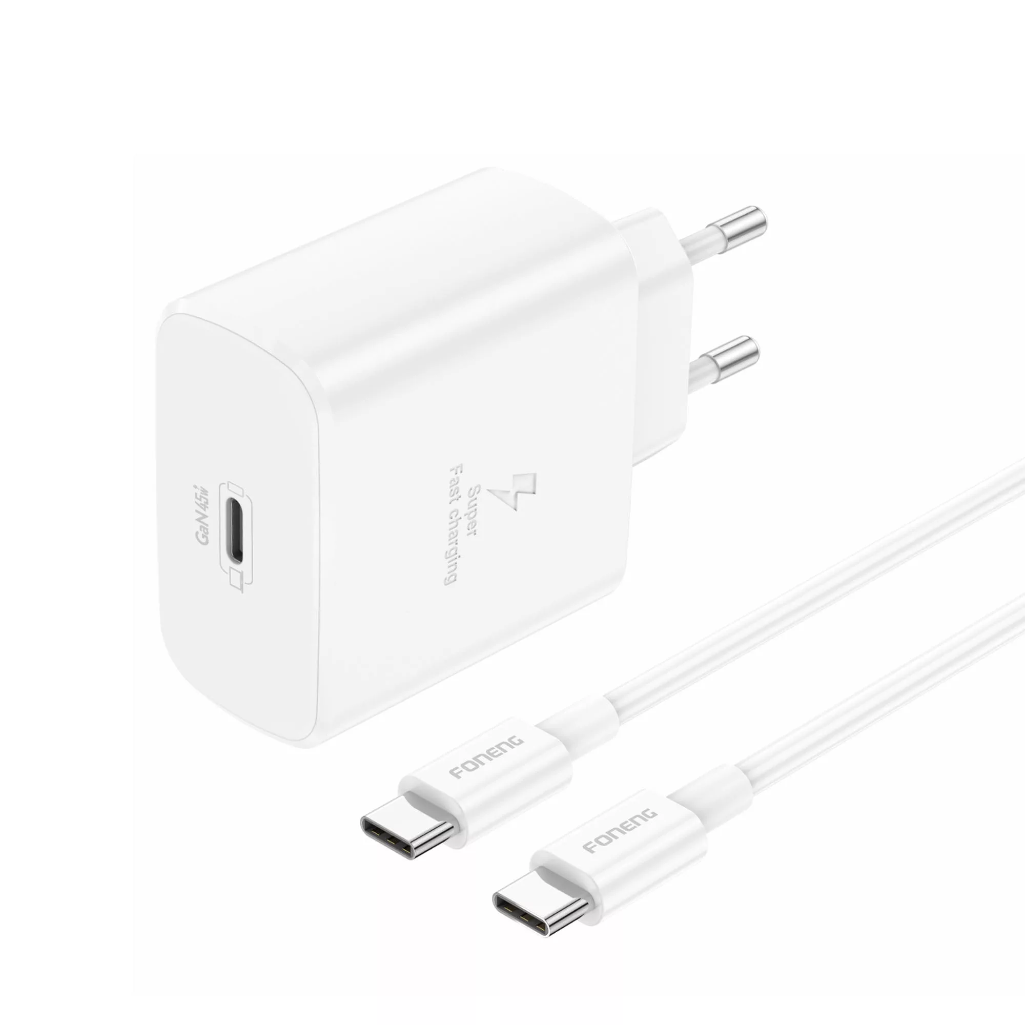شارژر دیواری 45 وات فوننگ مدل S24 Ultra به همراه کابل تبدیل USB-C