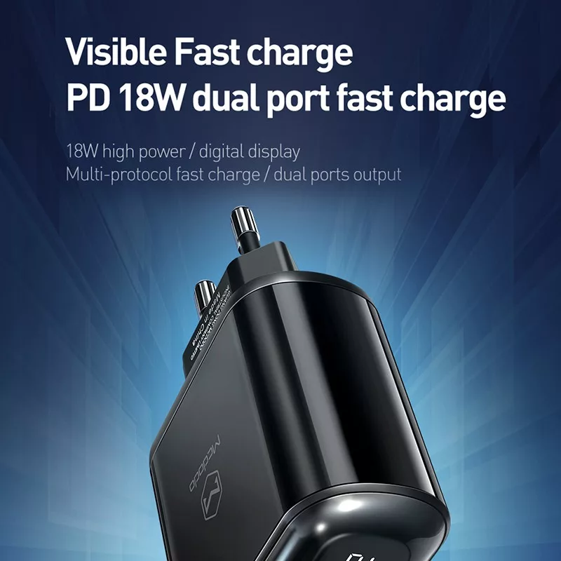 شارژر دیواری 18 وات مک دودو مدل CH-7170