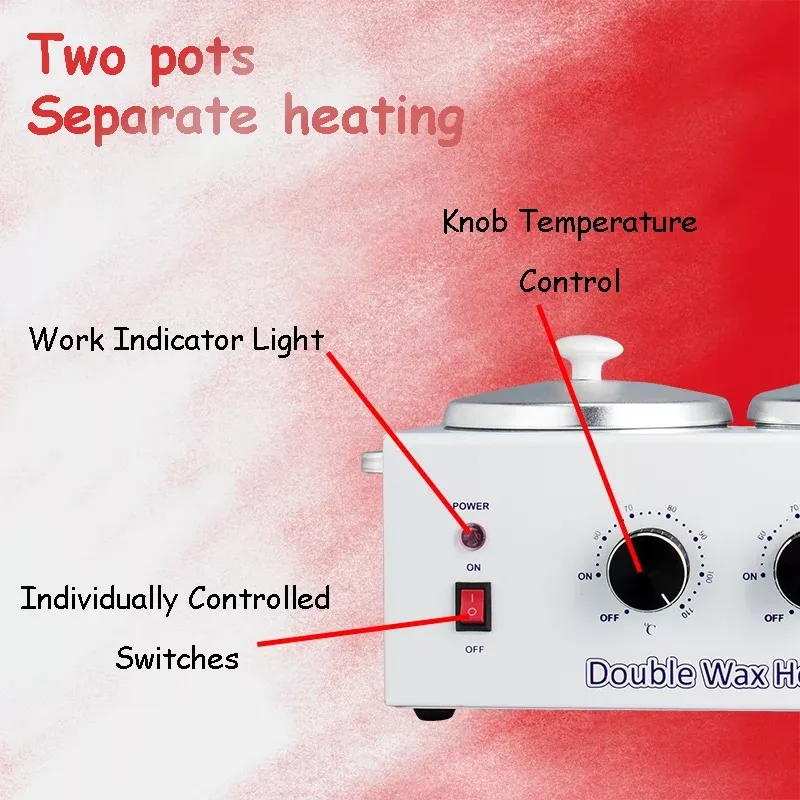 دستگاه موم گرم کن و ذوب وکس مدل Double
